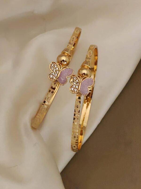 Free size Brass Gold Look Kadli Bracelet & Bangel
